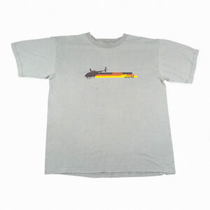 Vintage Jimmy Eat World Shirt Adult MEDIUM Gray Final Drop 2002 Helicopter Y2K